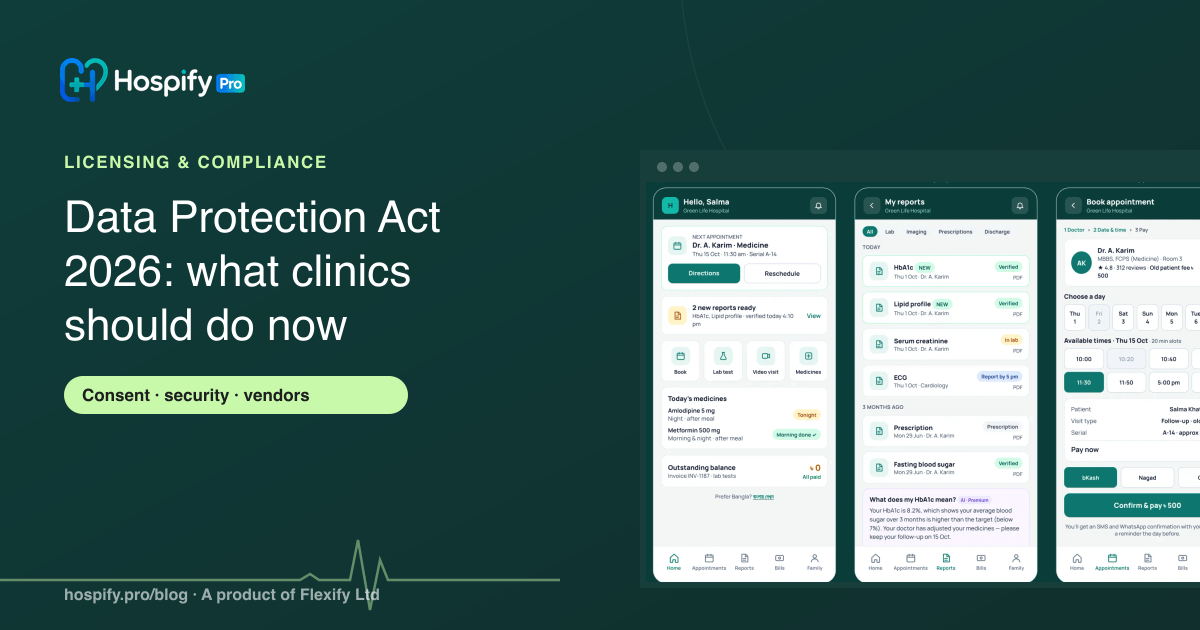 Bangladesh Personal Data Protection Act 2026: what clinics and diagnostic centres should do now