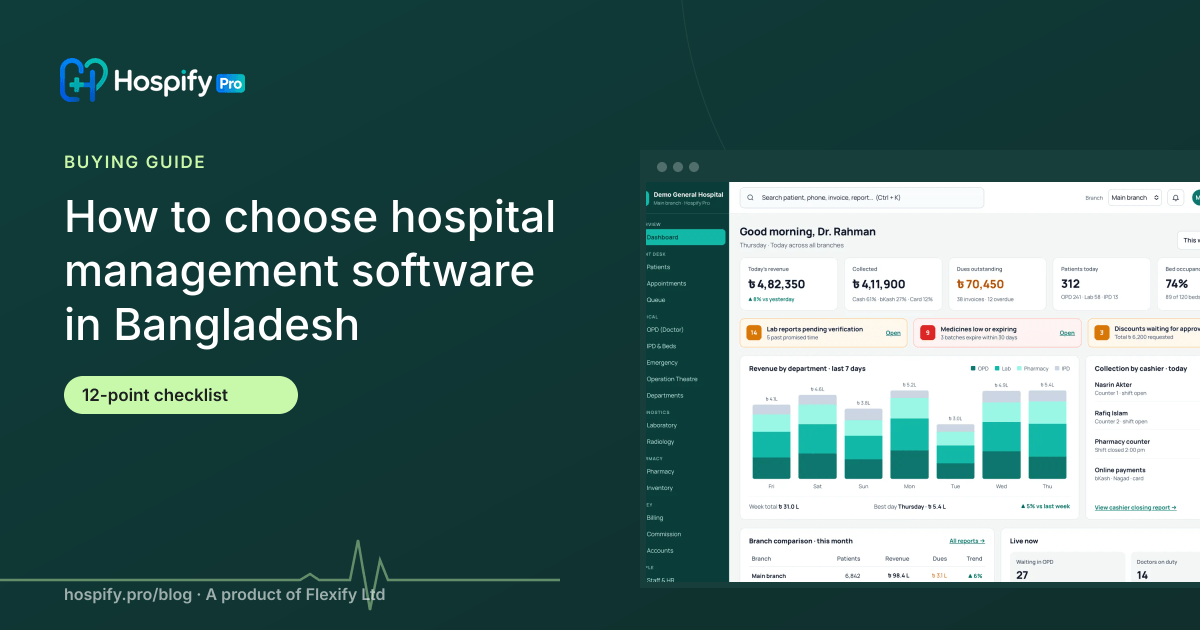 How to choose hospital management software in Bangladesh: a 12-point checklist