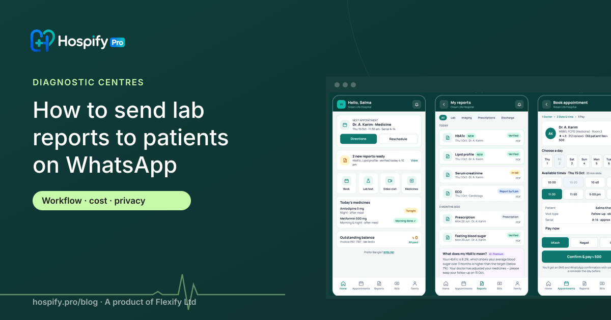 How diagnostic centres can send lab reports to patients on WhatsApp